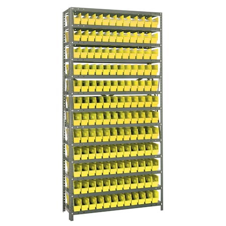 QUANTUM STORAGE SYSTEMS Steel Shelving with plastic bins 1275-100YL